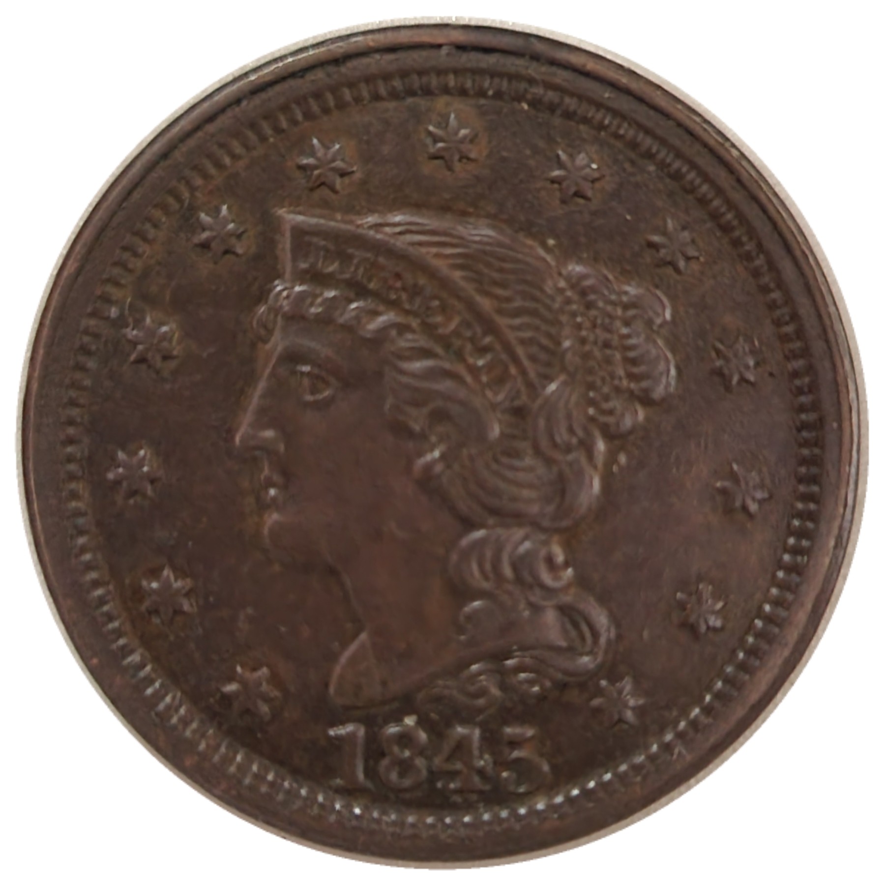 1845-1c-Braided-Hair-Large-Cent-#2
